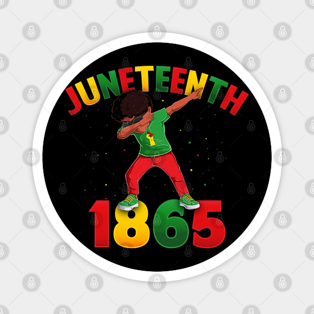 Juneteenth Dabbing Black King Melanin Brown Skin Boys Dab Magnet by BramCrye